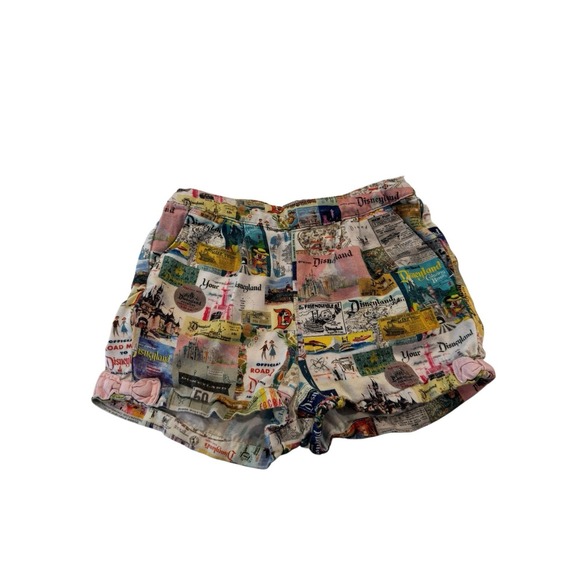 Disneyland Eras 100th Anniversary Girls Size 4 Lightweight Logo Shorts W/ Bow - Picture 1 of 6